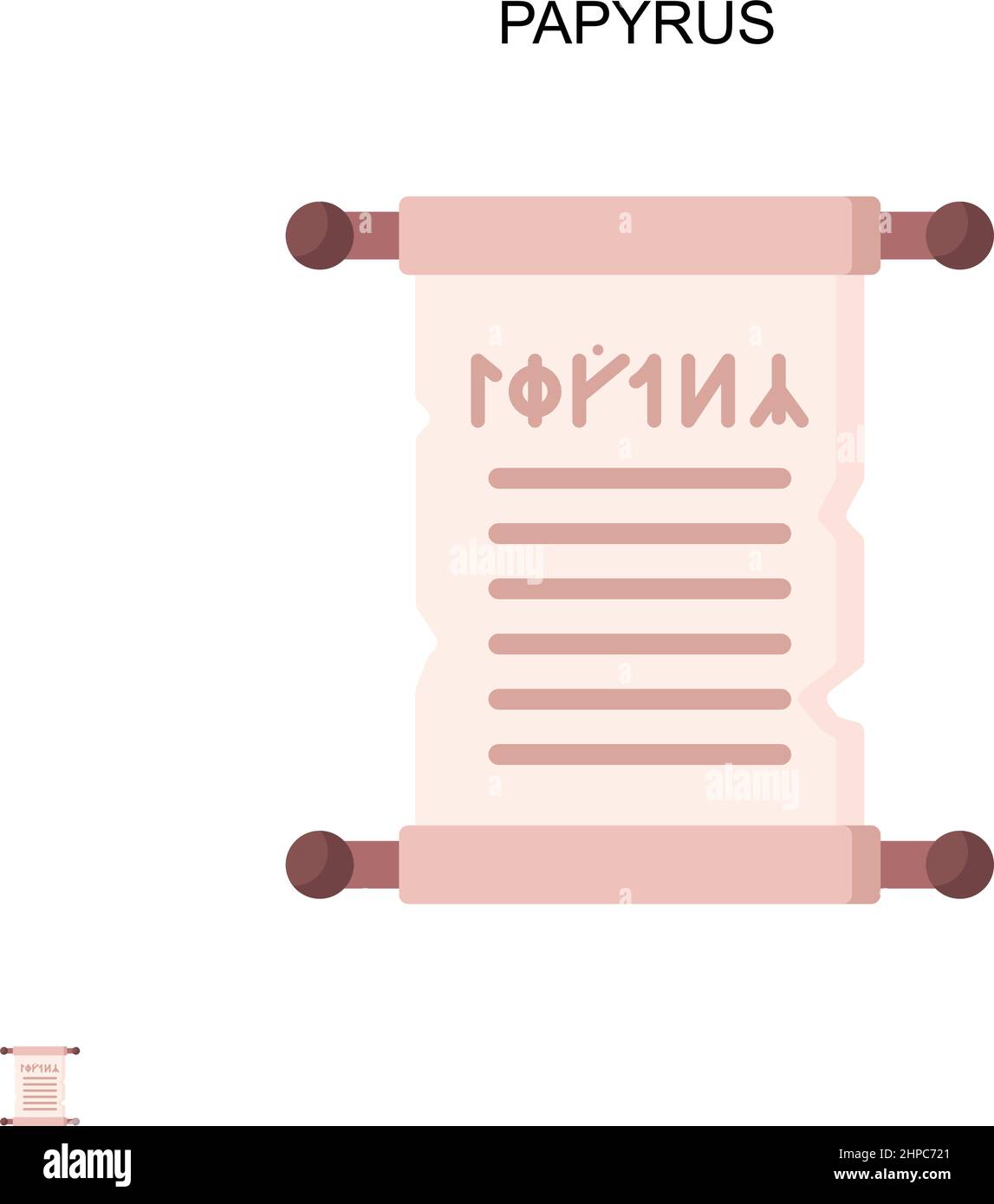 Einfaches Papyrus-Vektor-Symbol. Illustration Symbol Design-Vorlage für Web mobile UI-Element. Stock Vektor
