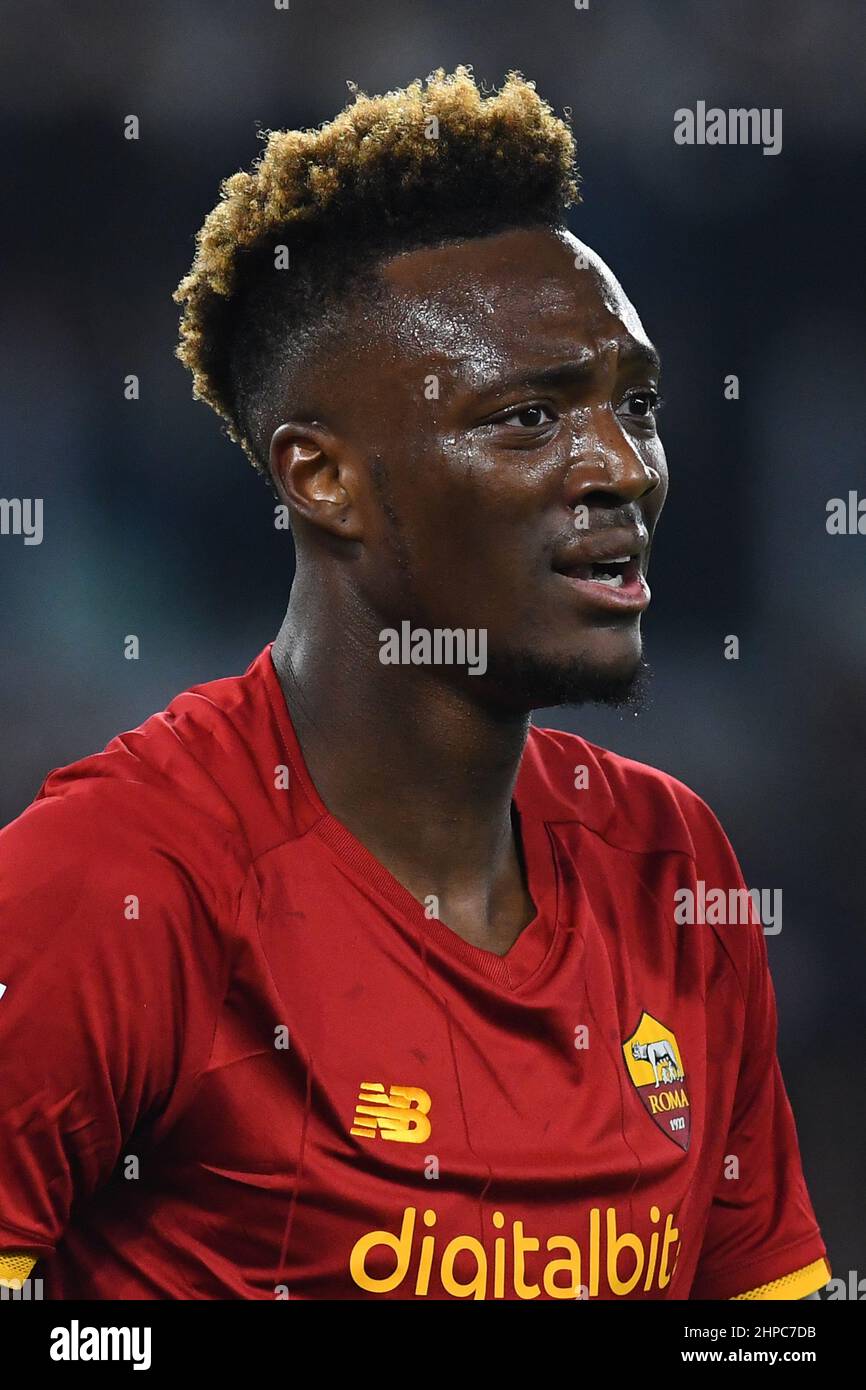 Tammy Abraham von AS Roma während des Fußballspiels Serie A, Stadio Olimpico, AS Roma gegen Verona, 19th. Februar 2022 Photographer01 Stockfoto