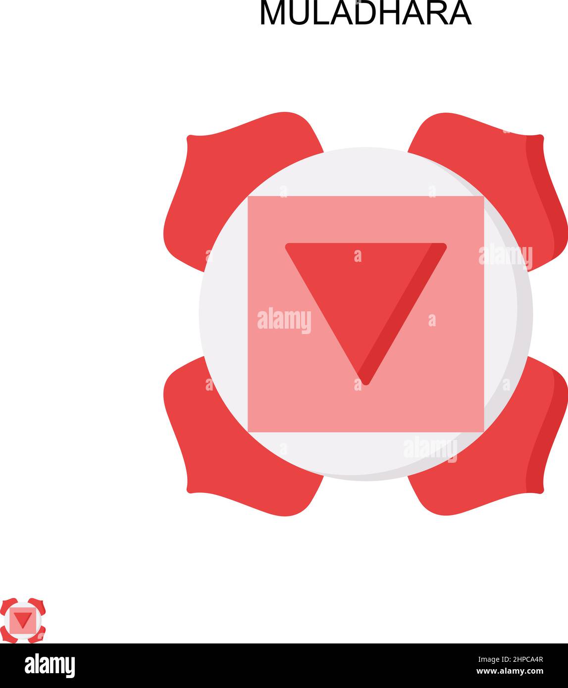 Einfaches Vektorsymbol Muladhara. Illustration Symbol Design-Vorlage für Web mobile UI-Element. Stock Vektor