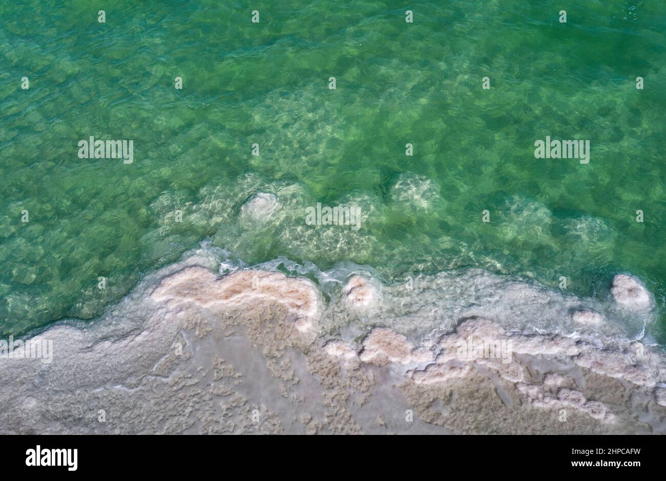Einzigartige Muster des Toten Meeres, Israel. Luftaufnahmen Stockfoto