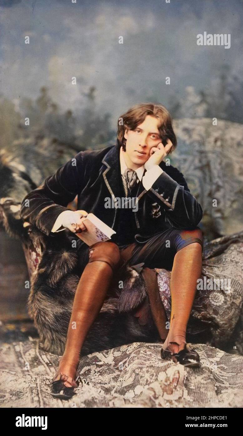 Portrait d'Oscar Wilde (1854-1900) a New York en Janvier 1882 - Bild von Napoleon Sarony - Stockfoto