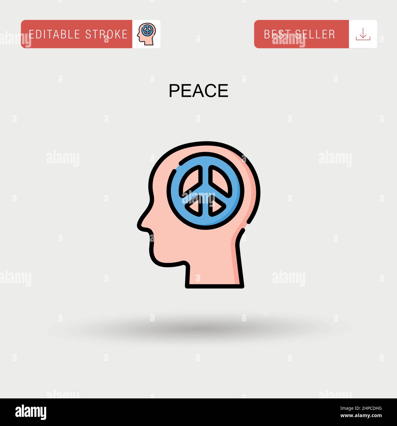Einfaches Vektorsymbol „Peace“. Stock Vektor