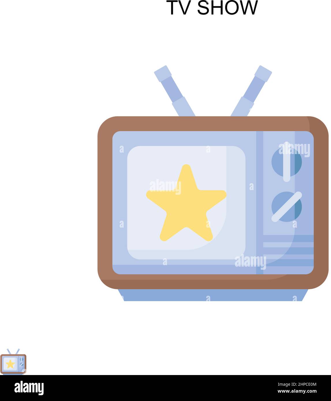 Einfaches Vektorsymbol für TV-Sendungen. Illustration Symbol Design-Vorlage für Web mobile UI-Element. Stock Vektor