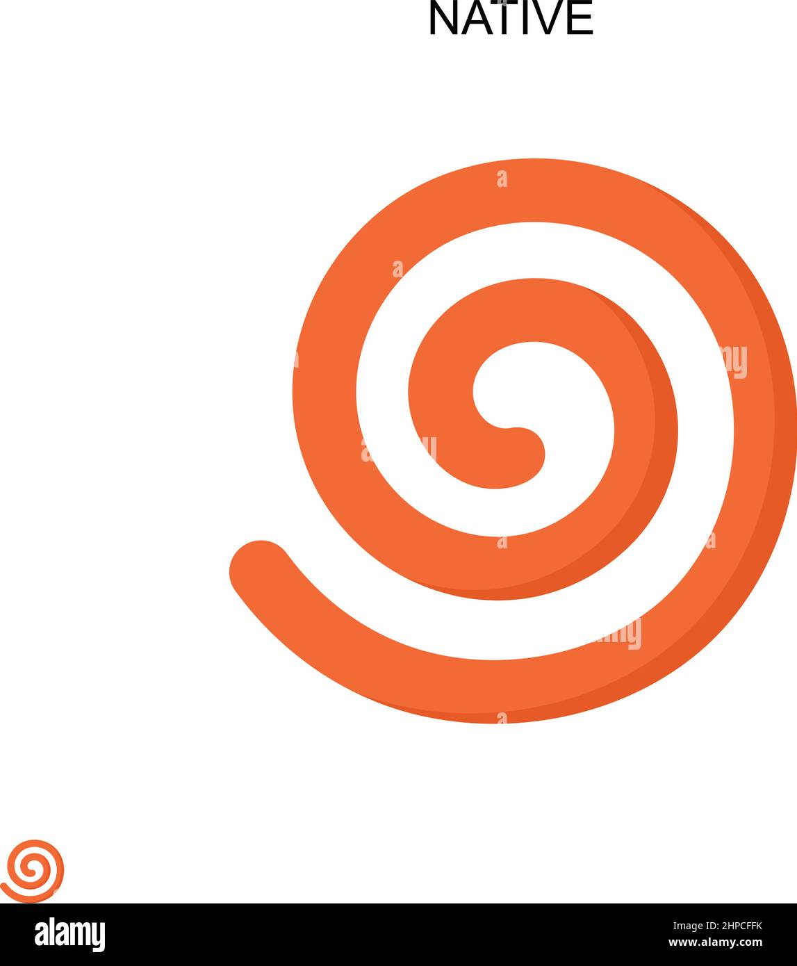 Natives einfaches Vektorsymbol. Illustration Symbol Design-Vorlage für Web mobile UI-Element. Stock Vektor