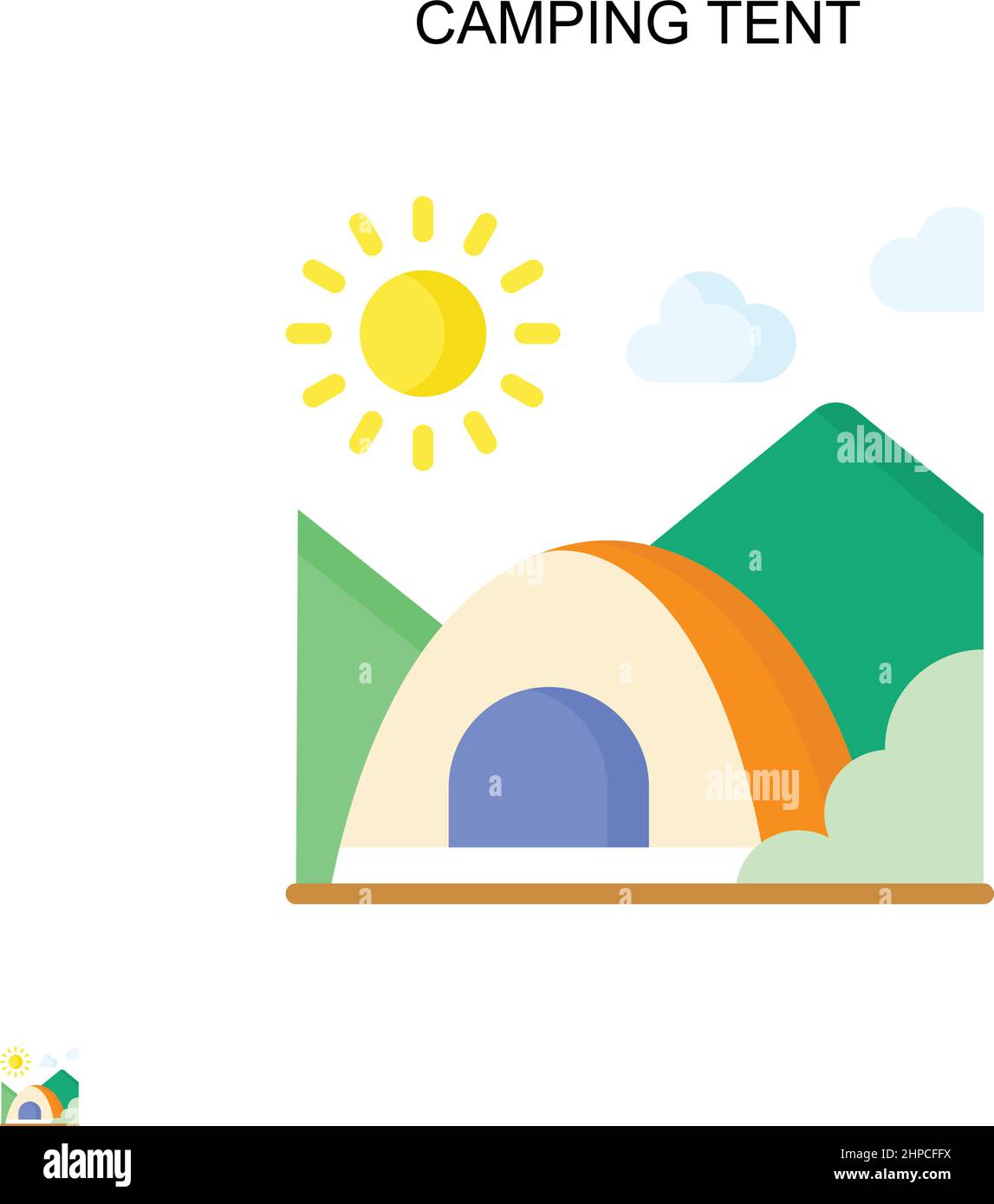 Camping Zelt einfaches Vektor-Symbol. Illustration Symbol Design-Vorlage für Web mobile UI-Element. Stock Vektor