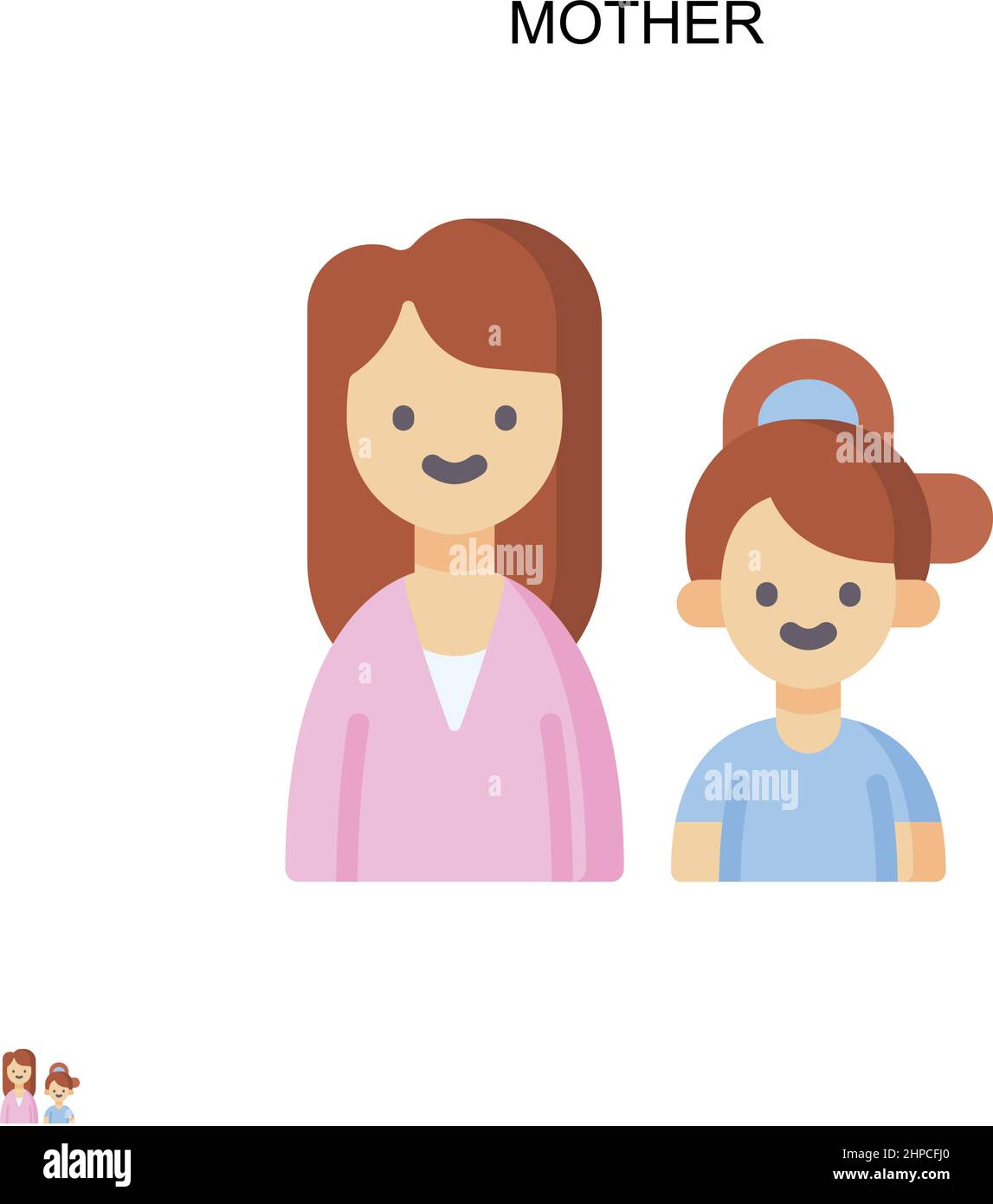 Einfaches Vektor-Symbol der Mutter. Illustration Symbol Design-Vorlage ...