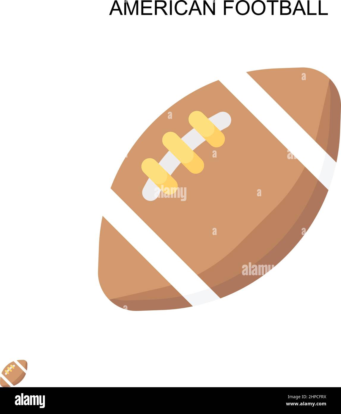 American Football einfaches Vektorsymbol. Illustration Symbol Design-Vorlage für Web mobile UI-Element. Stock Vektor
