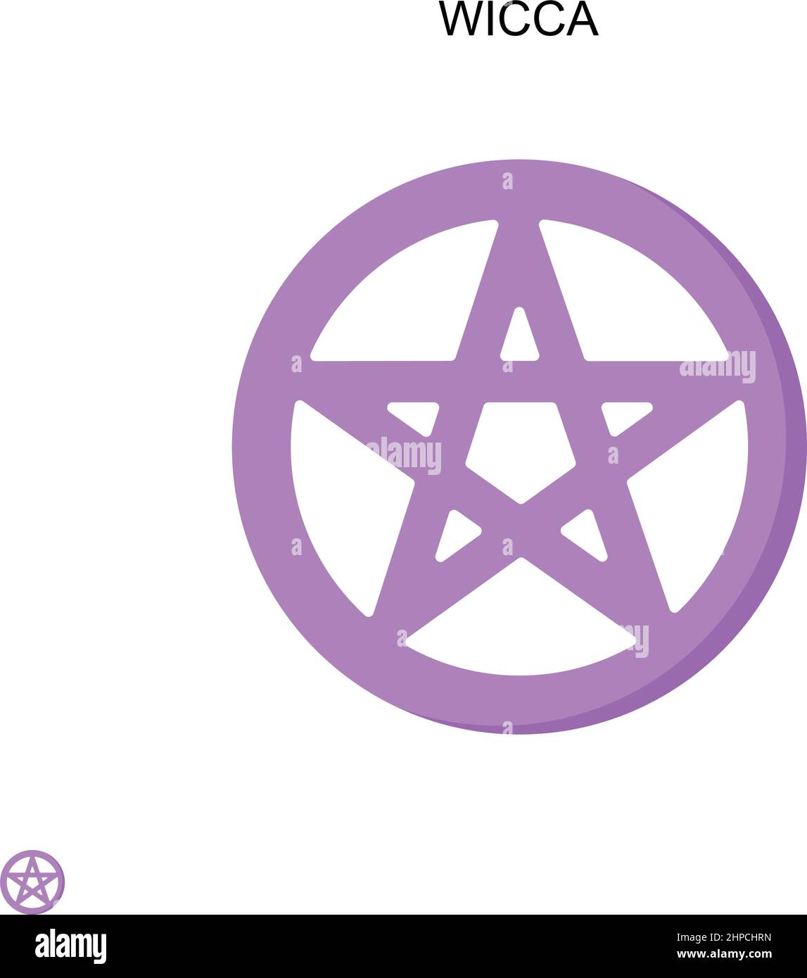 Einfaches Vektorsymbol von Wicca. Illustration Symbol Design-Vorlage für Web mobile UI-Element. Stock Vektor