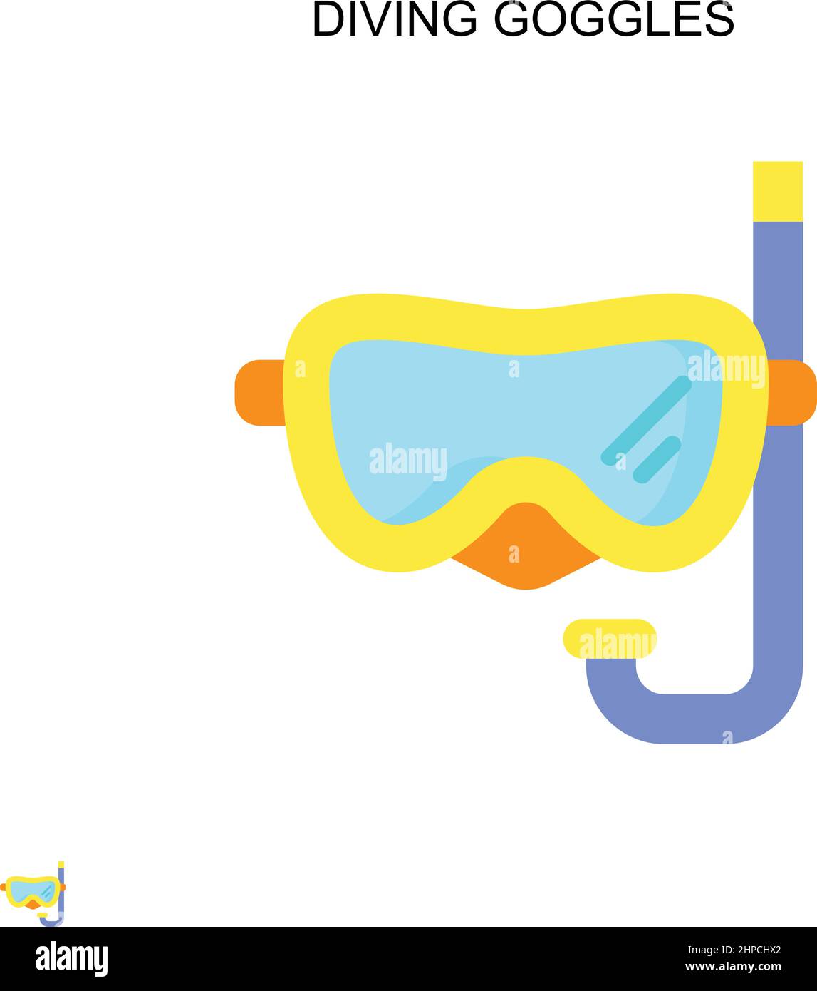 Tauchbrille einfaches Vektor-Symbol. Illustration Symbol Design-Vorlage für Web mobile UI-Element. Stock Vektor