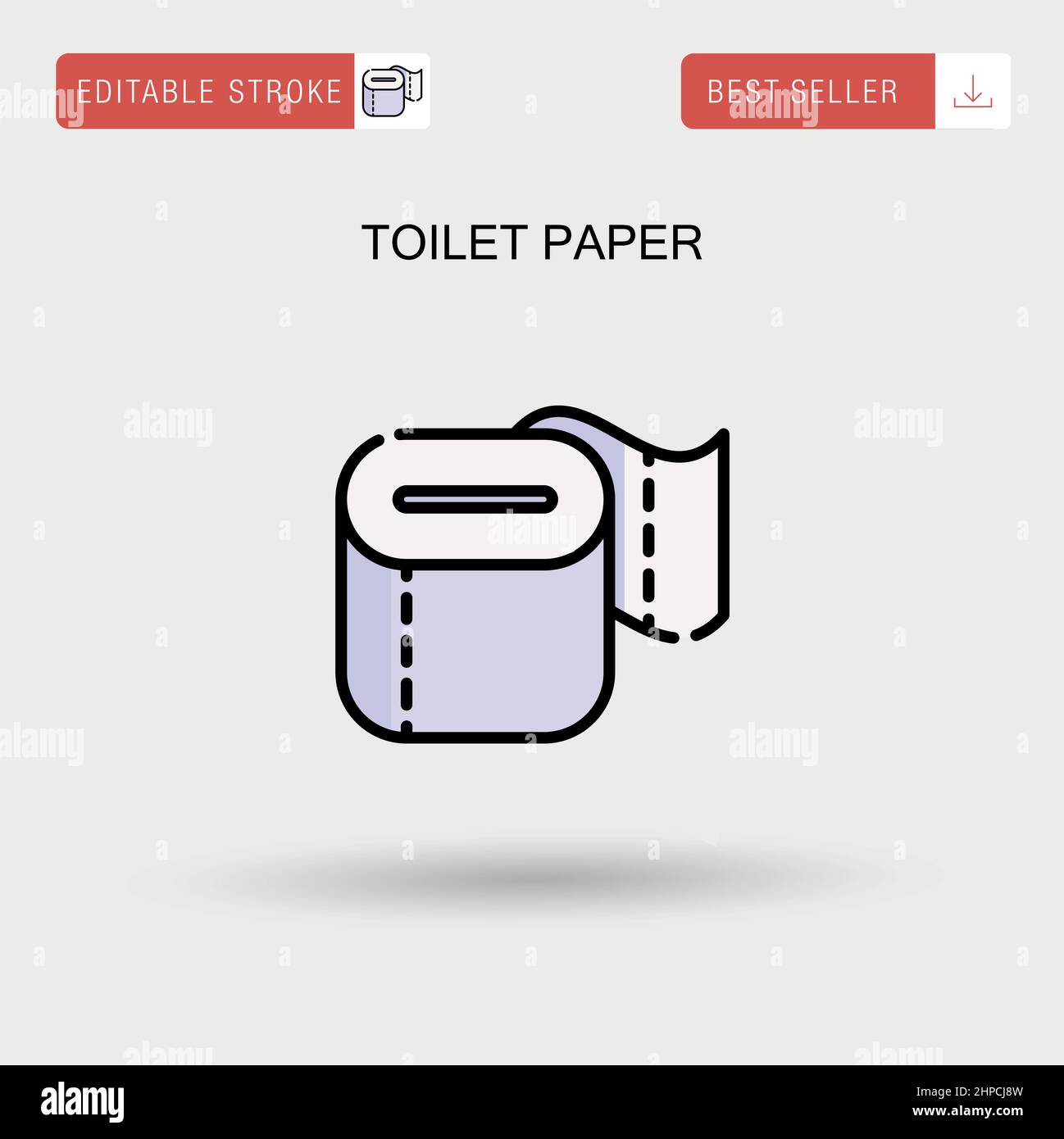 Toilettenpapier einfaches Vektor-Symbol. Stock Vektor