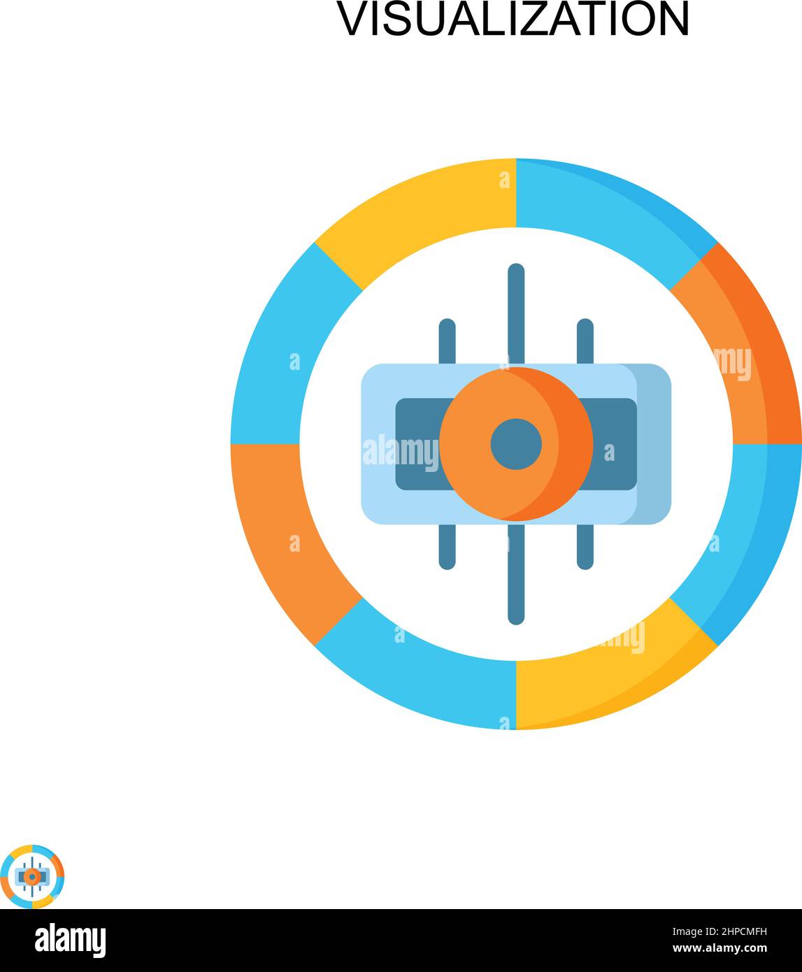 Visualisierung einfaches Vektorsymbol. Illustration Symbol Design-Vorlage für Web mobile UI-Element. Stock Vektor