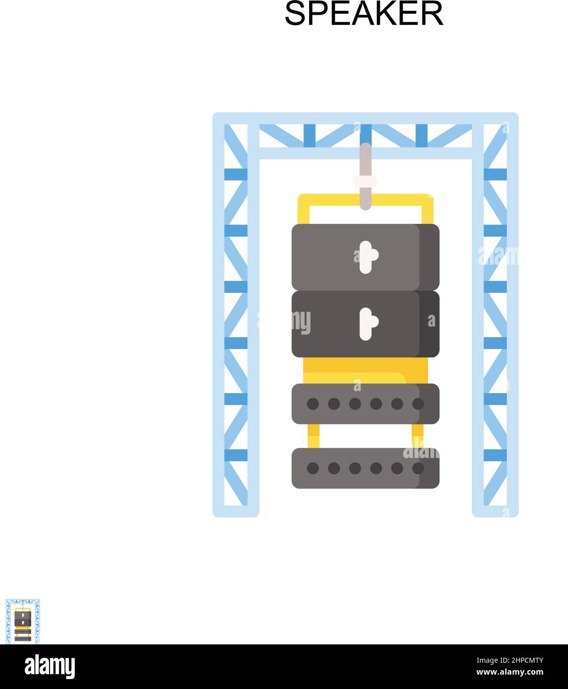 Einfaches Vektor-Symbol für Lautsprecher. Illustration Symbol Design-Vorlage für Web mobile UI-Element. Stock Vektor