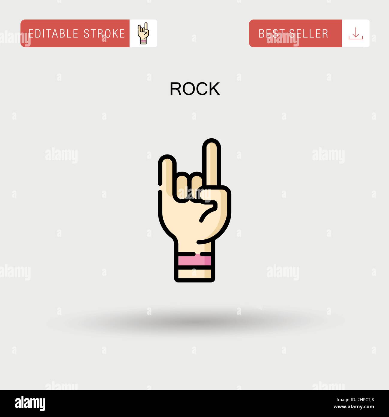 Rock Simple Vektor-Symbol. Stock Vektor