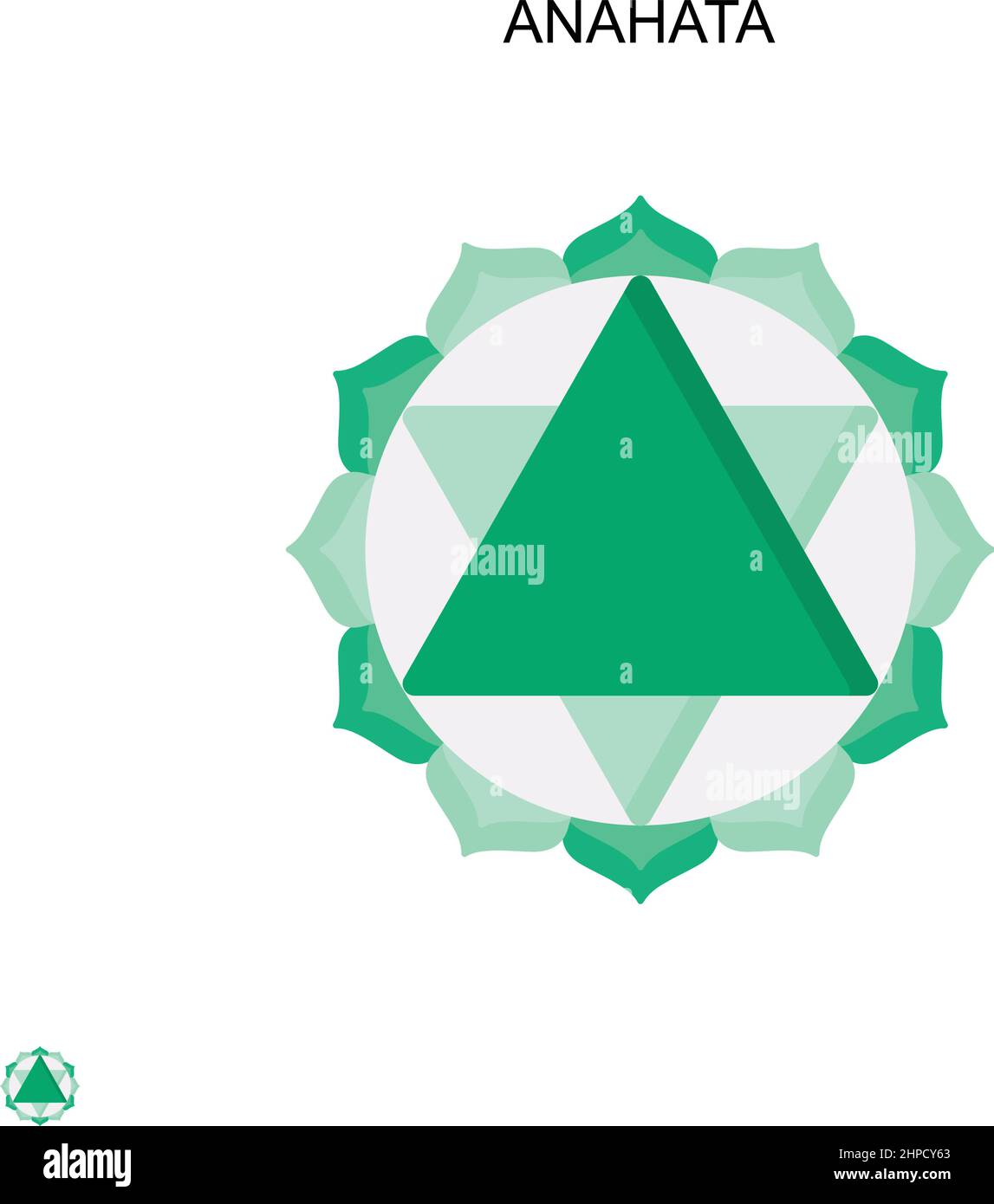 Anahata einfaches Vektorsymbol. Illustration Symbol Design-Vorlage für Web mobile UI-Element. Stock Vektor