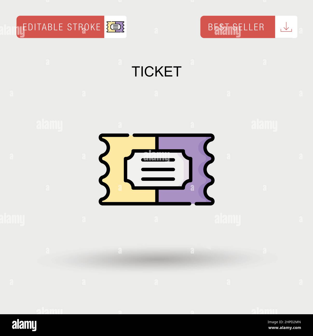 Ticket Simple Vector-Symbol. Stock Vektor