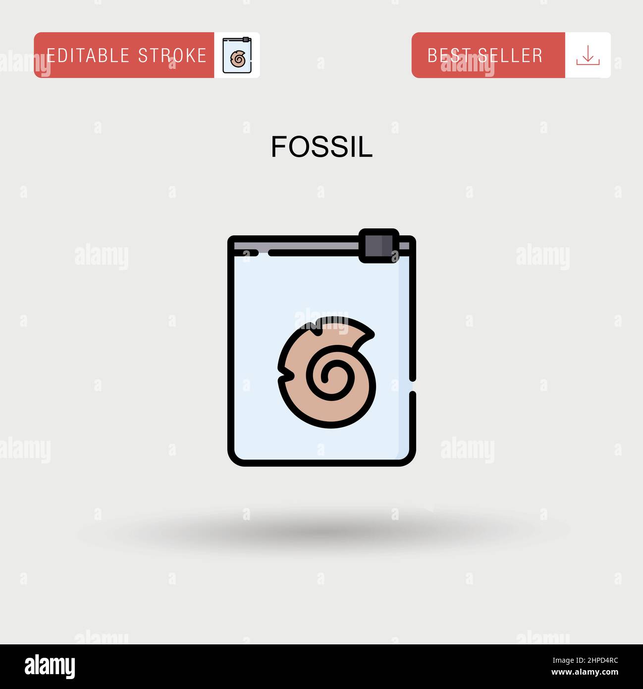 Fossil einfaches Vektor-Symbol. Stock Vektor