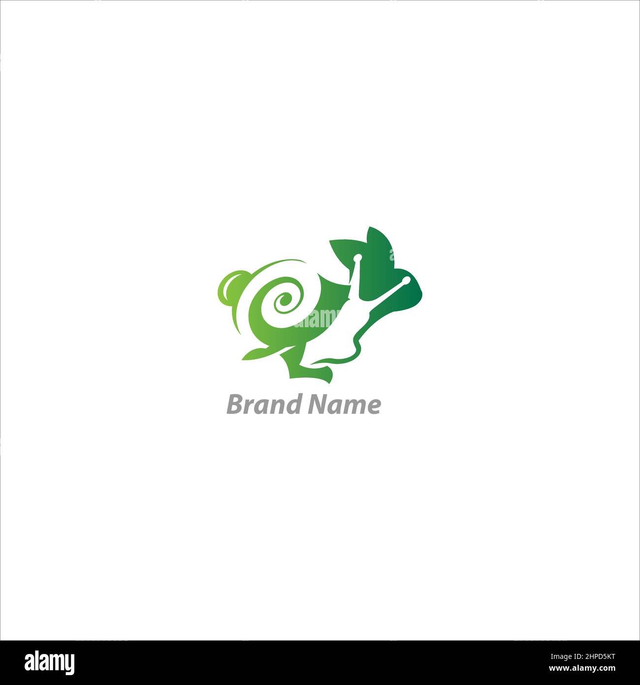 Vektor-Logo Kaninchen und Schnecke Kombinationsfarbe.EPS 10 Stock Vektor