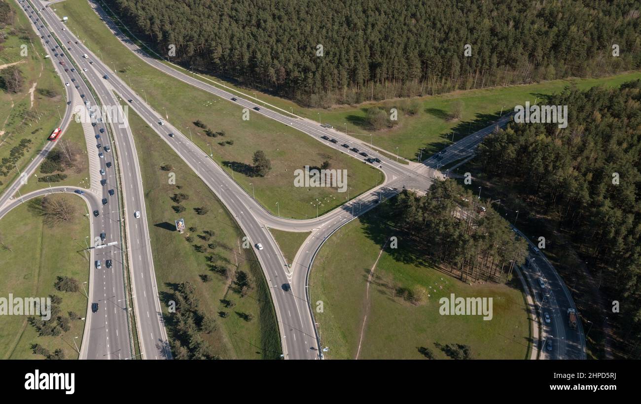 Autobahnkreuz Kreuzung Crossing Road Stockfoto