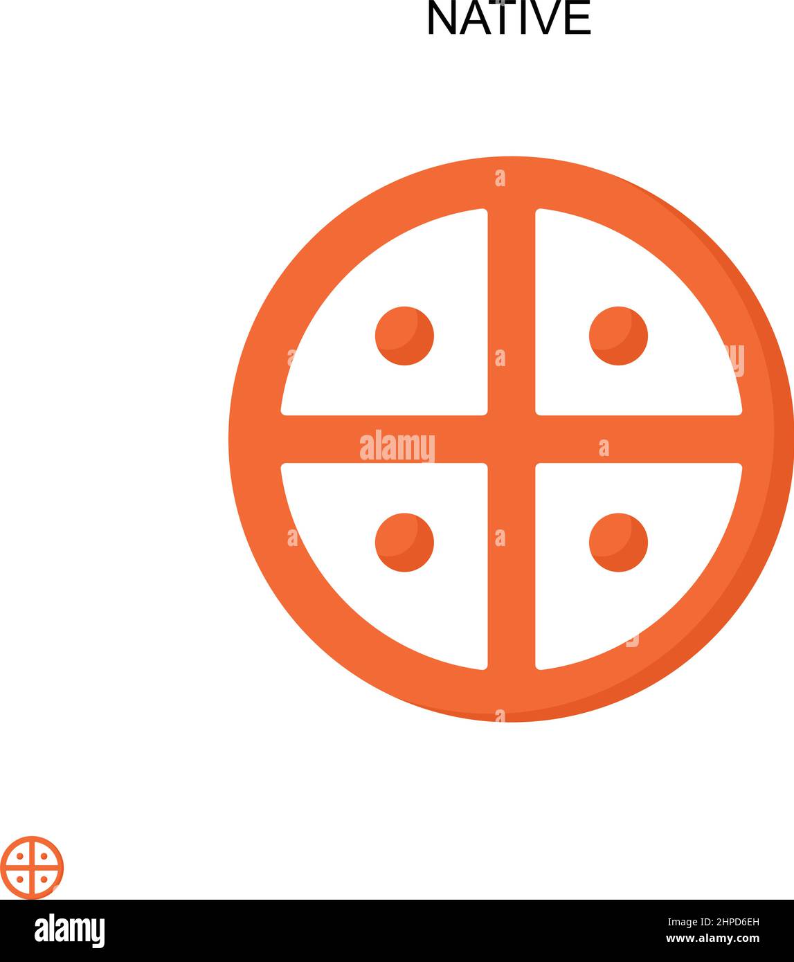 Natives einfaches Vektorsymbol. Illustration Symbol Design-Vorlage für Web mobile UI-Element. Stock Vektor