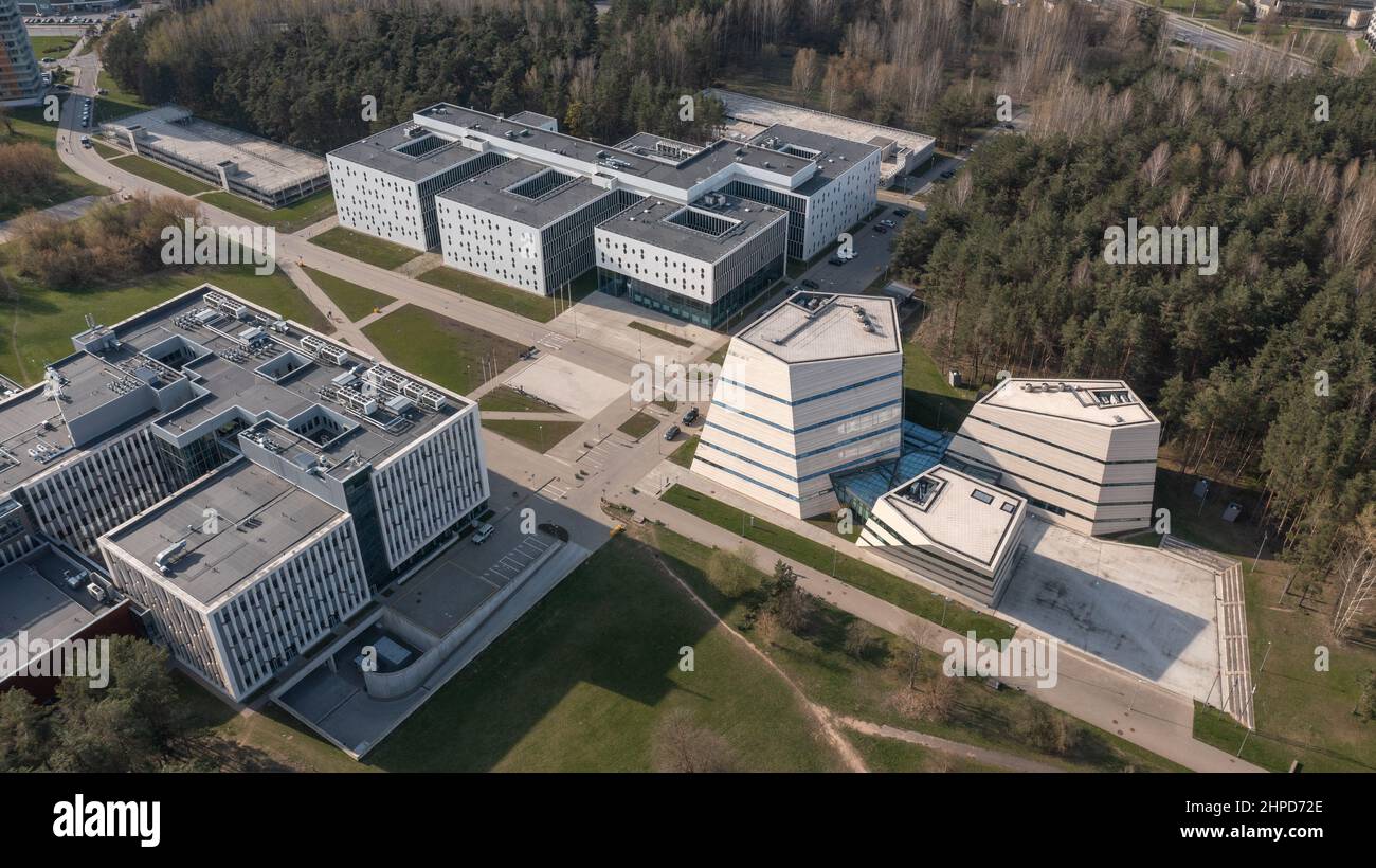 Smart and Modern Science Buildings Block Modern Science Concept Stockfoto