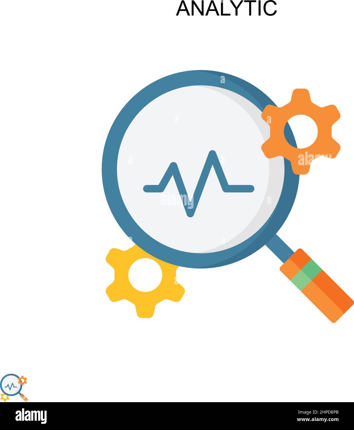 Einfaches Vektorsymbol für Analysen. Illustration Symbol Design-Vorlage für Web mobile UI-Element. Stock Vektor