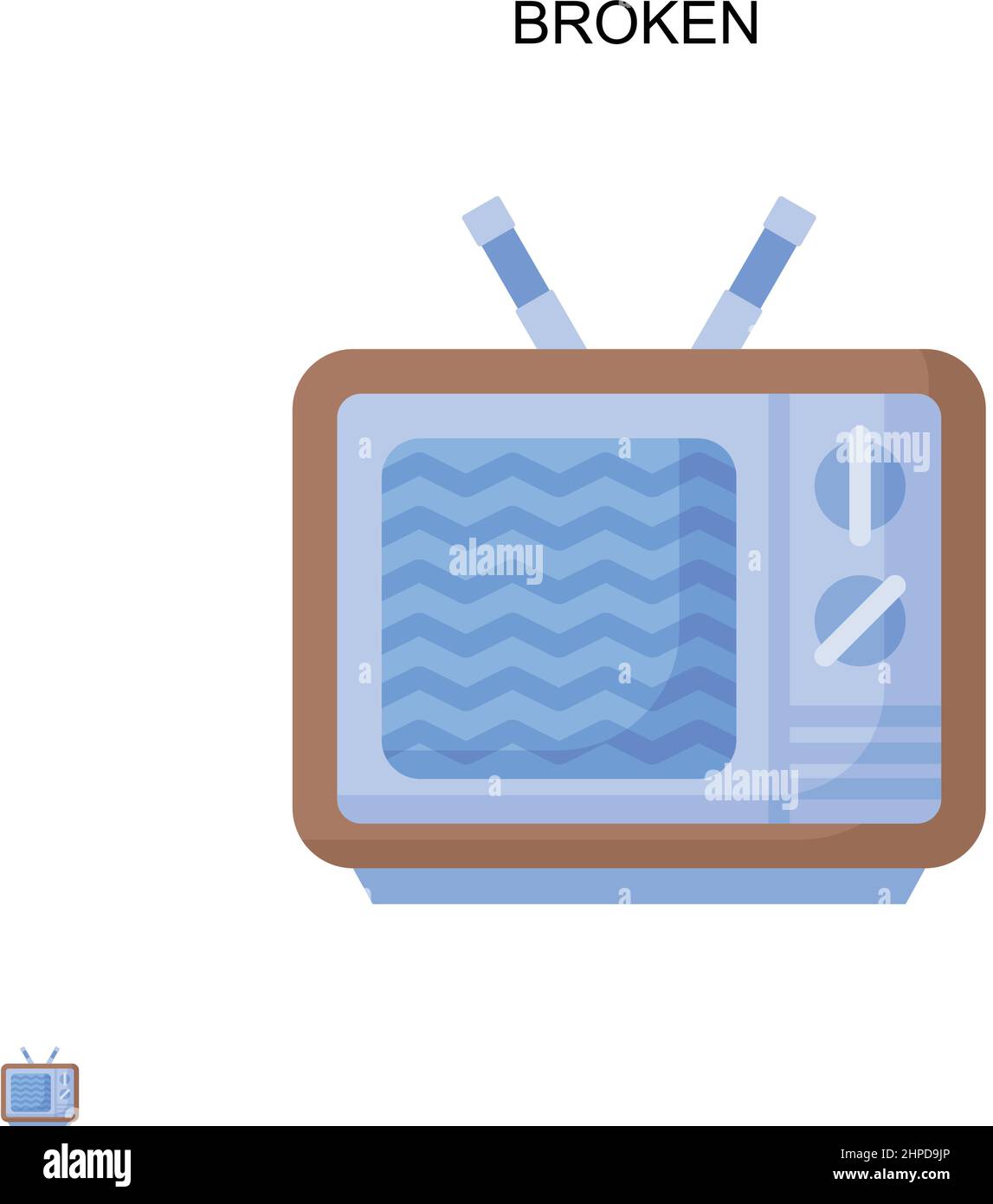 Gebrochenes einfaches Vektorsymbol. Illustration Symbol Design-Vorlage für Web mobile UI-Element. Stock Vektor