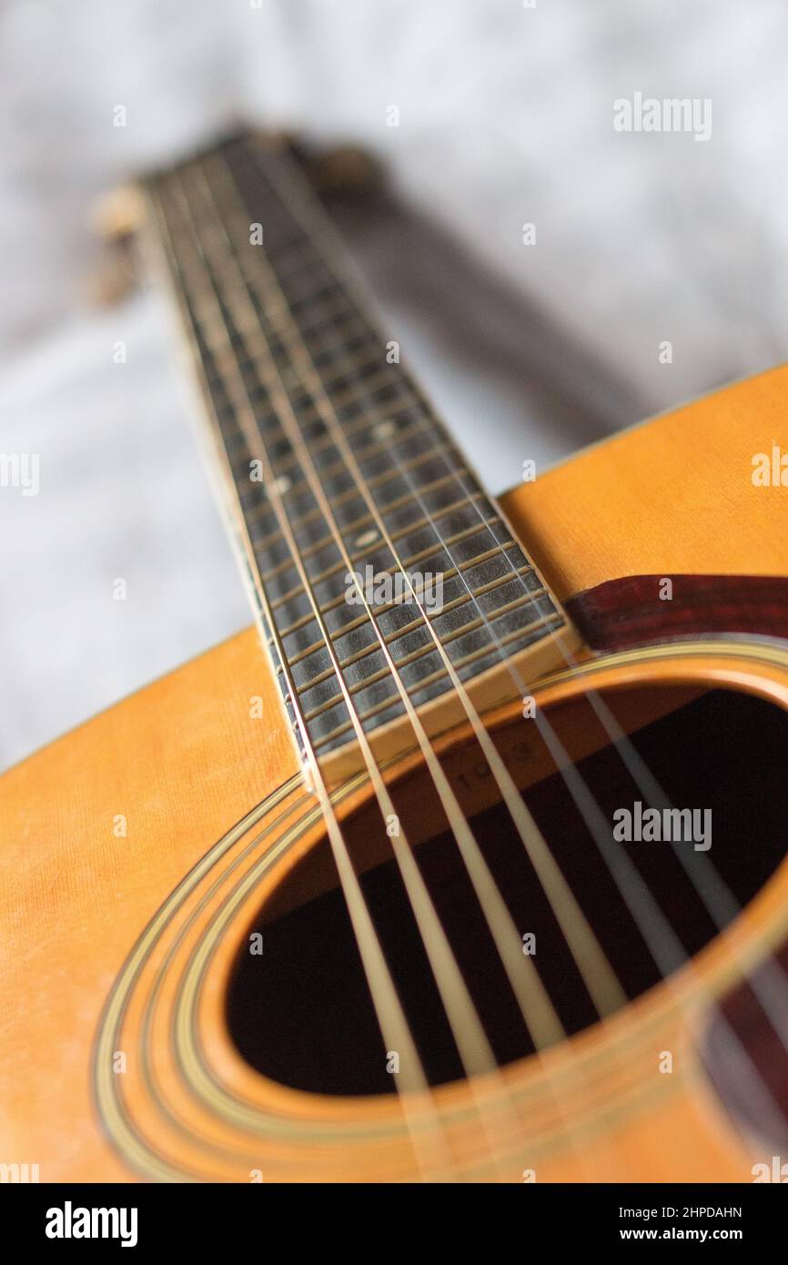 Gitarrensaiten Stockfoto