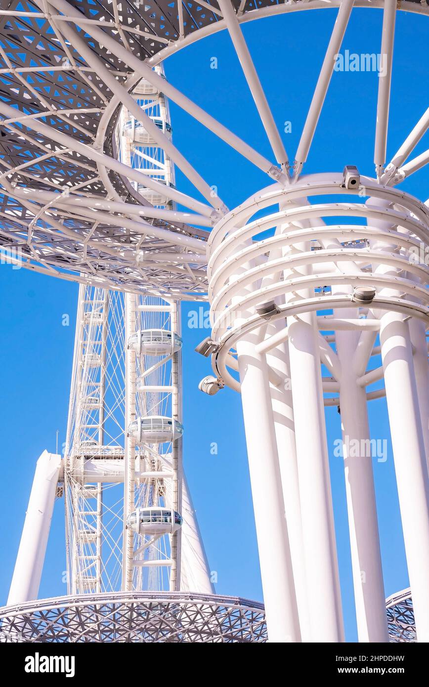 Ain Dubai, das größte Riesenrad der Welt. Stockfoto