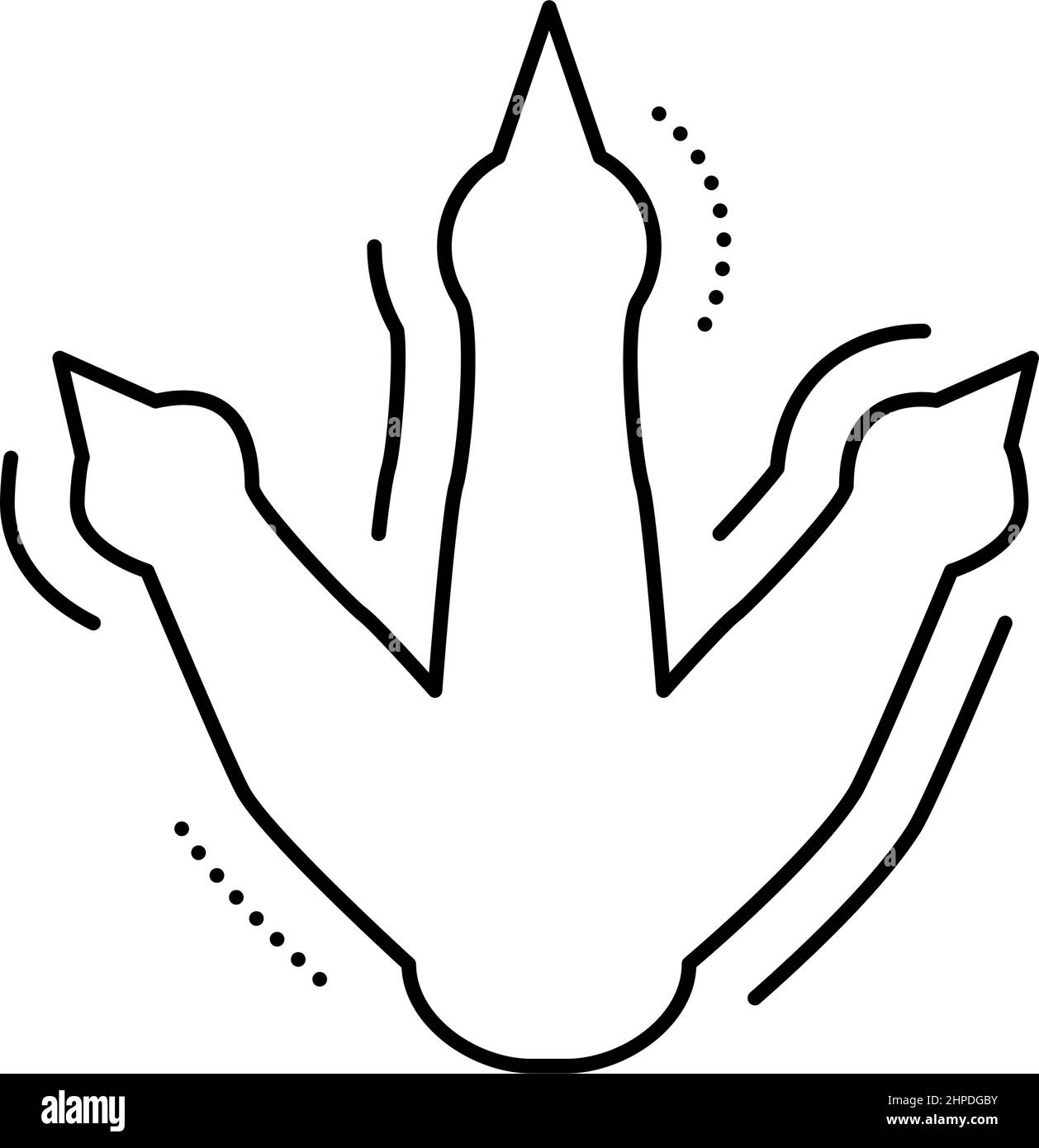 Dinosaurier Fußabdruck Linie Symbol Vektor Illustration Stock Vektor Dinosaurier Fußabdruck Linie Symbol Vektor Illustration Stock Vektor