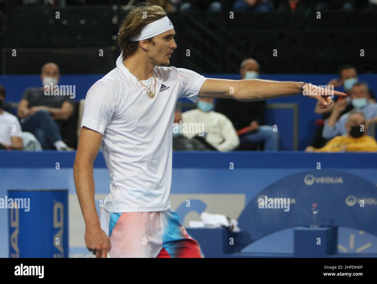 Alexander Zverev aus Deutschland beim Finale der Open Sud de Fance 2022, ATP 250 Tennisturnier