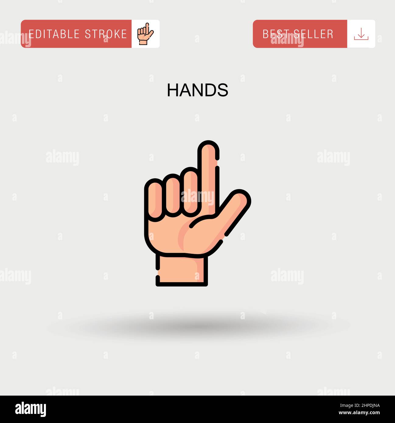 Hands Simple Vektor-Symbol. Stock Vektor