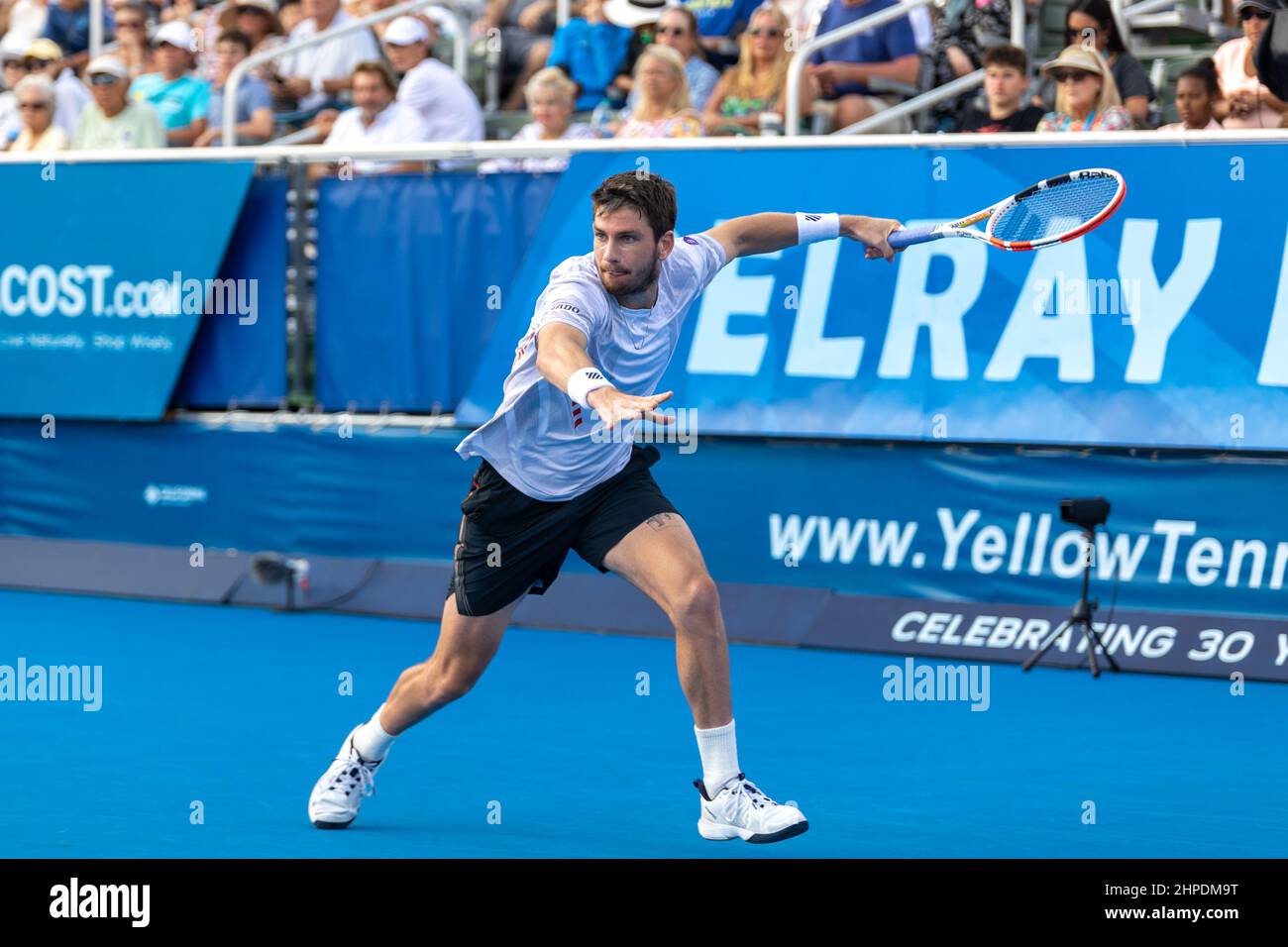 Einzel-Finale: Cameron Norrie (GBR) während ATP Champions, Legends Tour bei den Delray Beach Open 2022 von Vitacost.com. Stockfoto