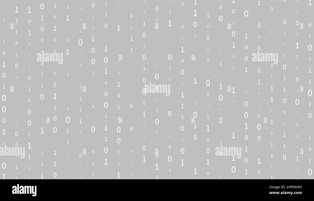 Datenhintergrund mit Eins und Null Stock Vektor