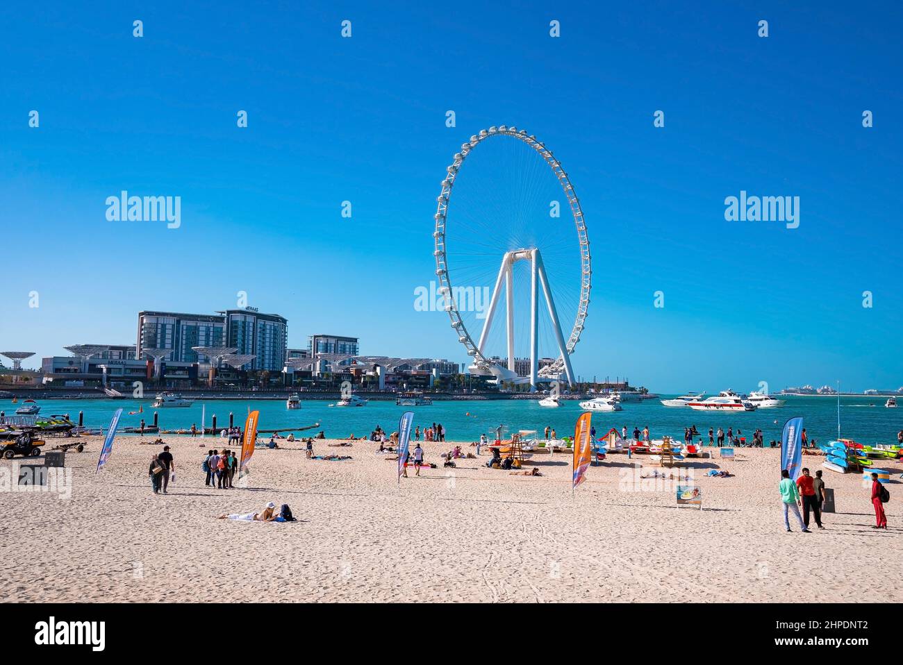 Ain Dubai, das größte Riesenrad der Welt. Stockfoto