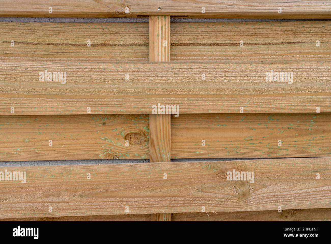 Unbehandelte Gartengitter-Bretter. Vektor Holz Textur Hintergrund Stockfoto