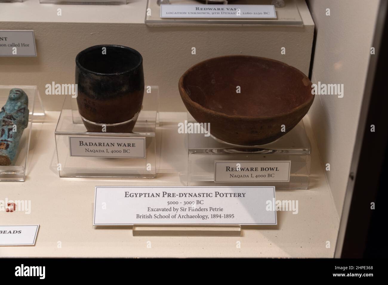 Ägyptische Pre-Dynastic Keramik aus Naqada Stockfoto