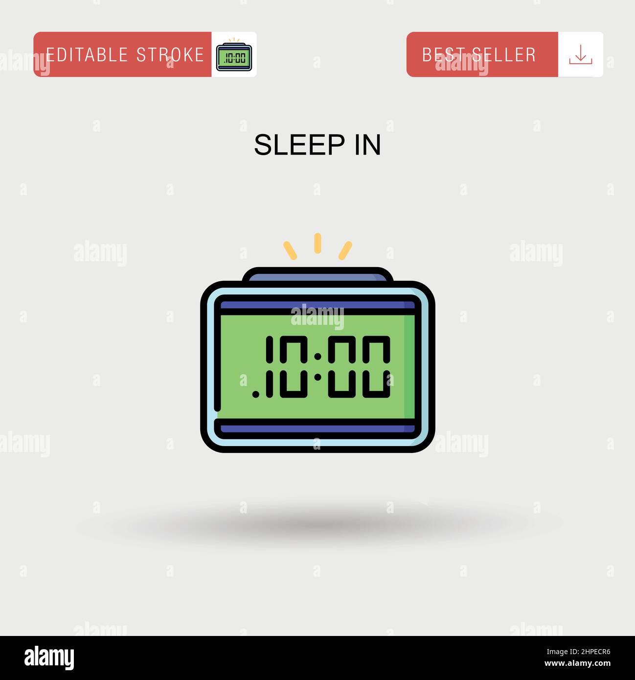 „Sleep in Simple Vector“-Symbol. Stock Vektor