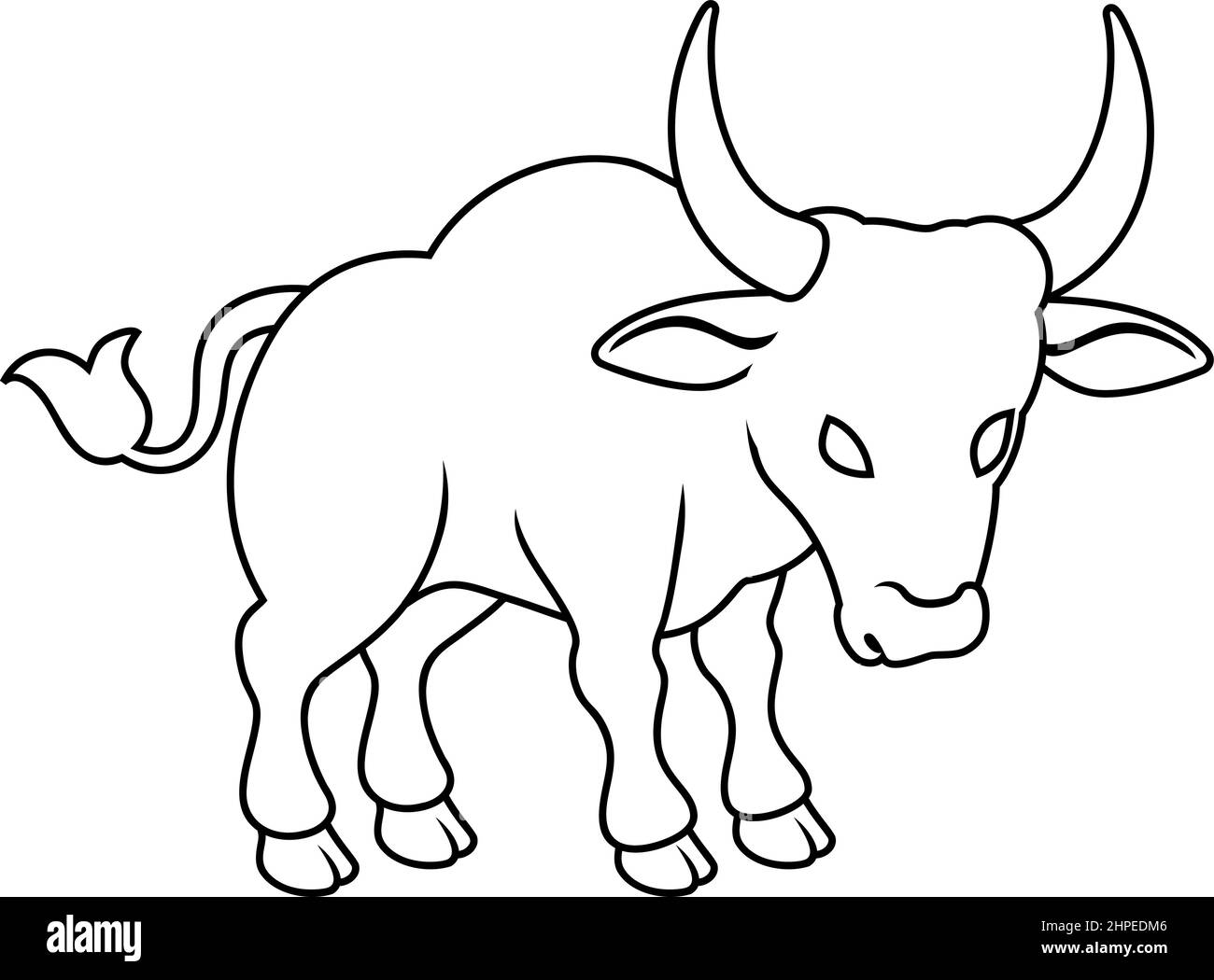 Ox Bull Chinesisches Sternzeichen Horoskop Tier Jahreszeichen Stock Vektor