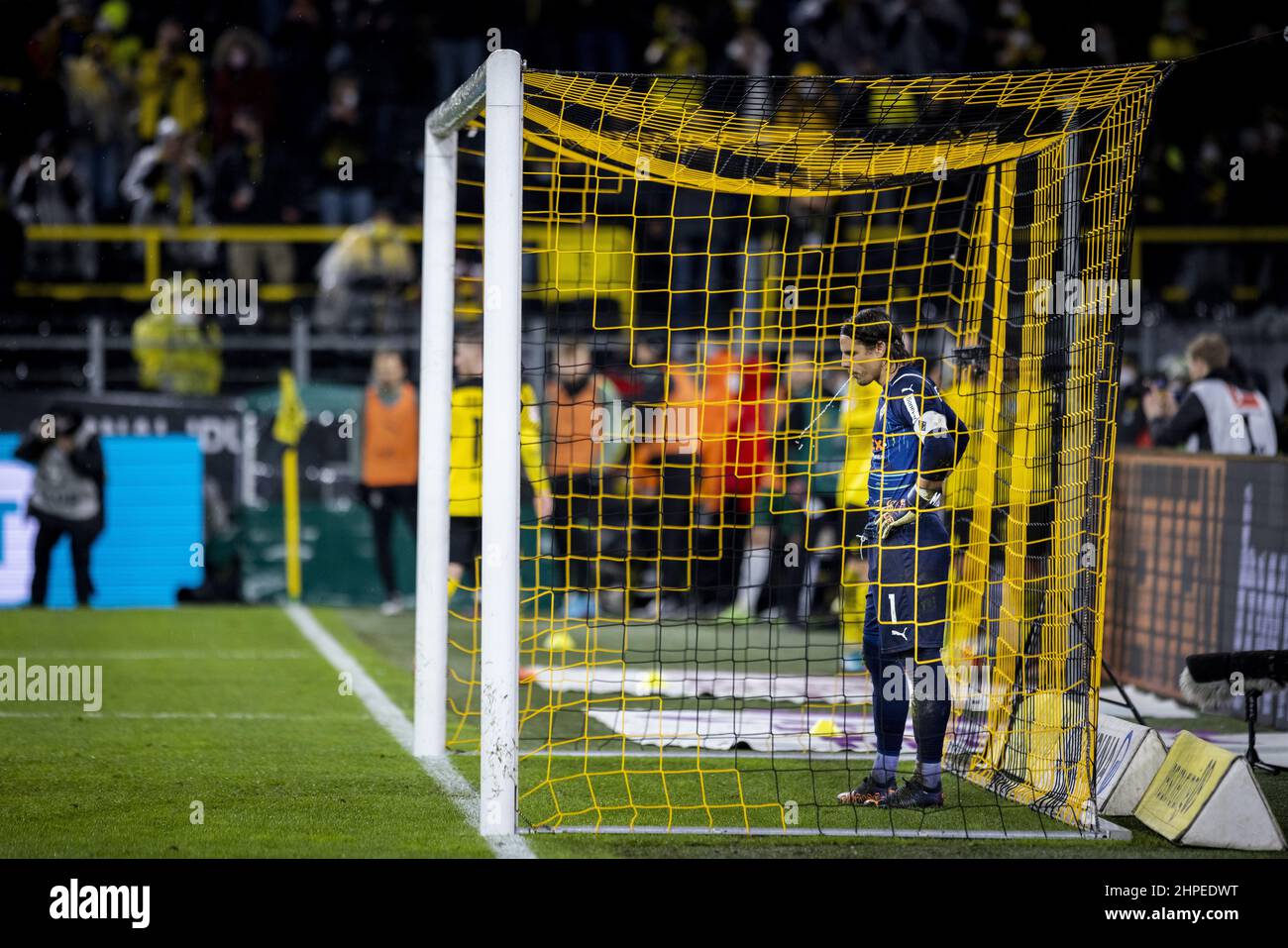 Torwart Yann Sommer (BMG) enttäuscht Borussia Dortmund - Borussia Mönchengladbach 20.02.2022, Fussball, BundesligaSaison 2021 2022 Foto: Moritz Mülle Stockfoto