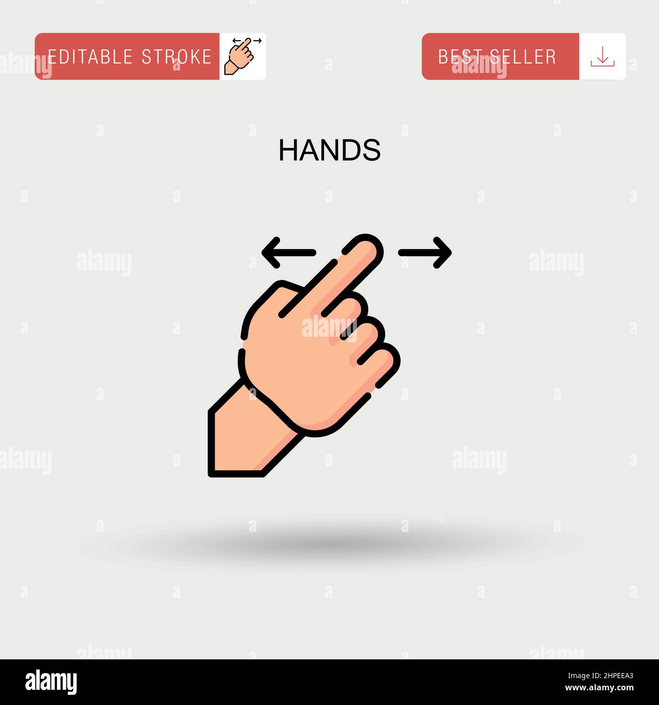 Hands Simple Vektor-Symbol. Stock Vektor