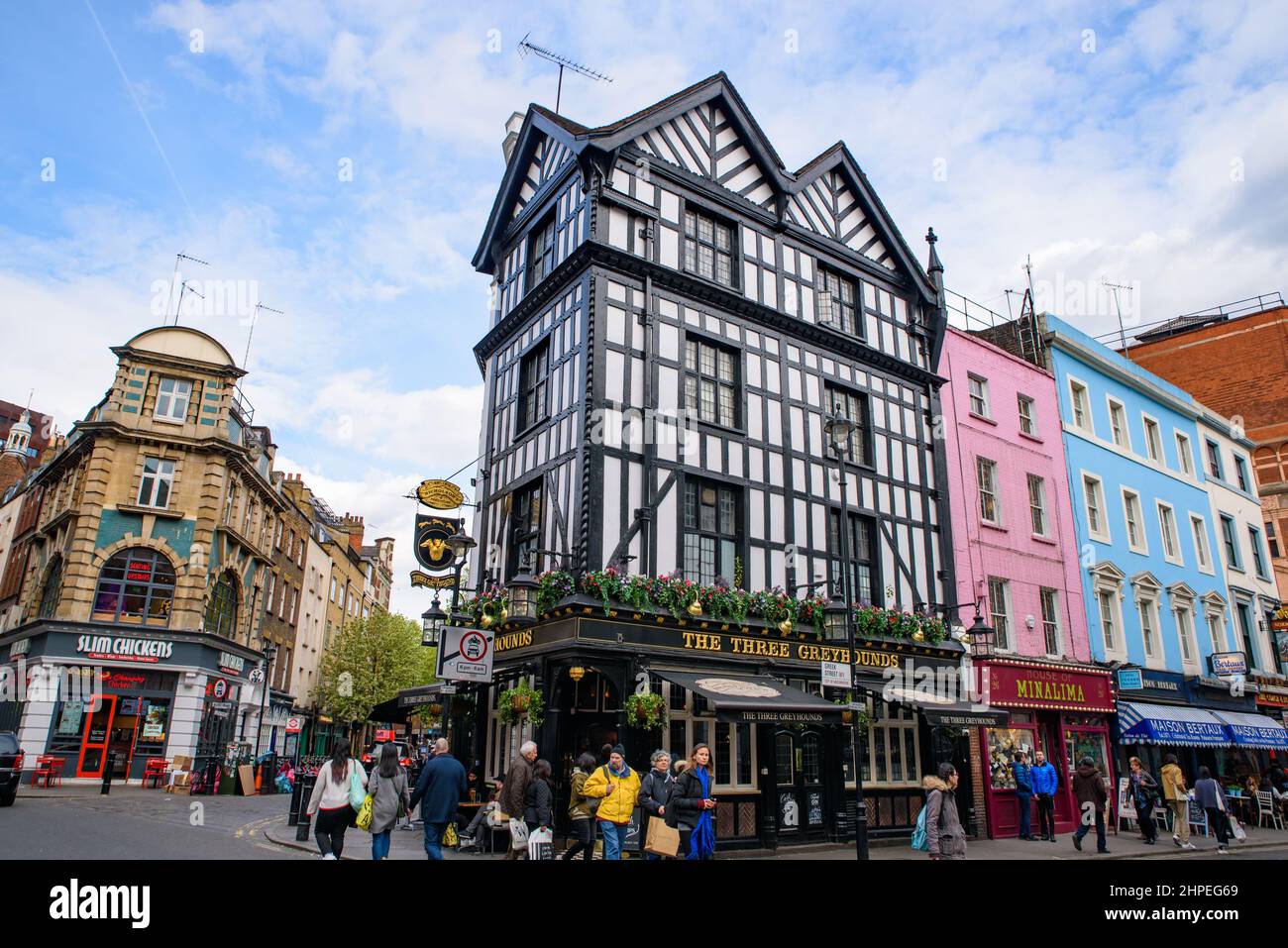 Soho, das modische und Unterhaltungsviertel in London, Großbritannien Stockfoto