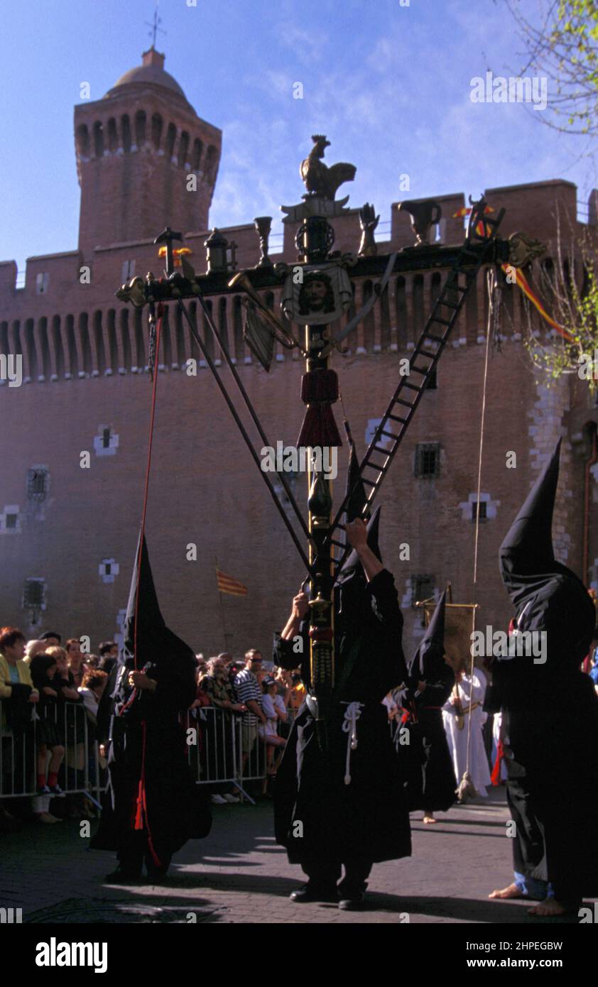 Vendredi saint Prozession de la sanch perpignan Stockfoto