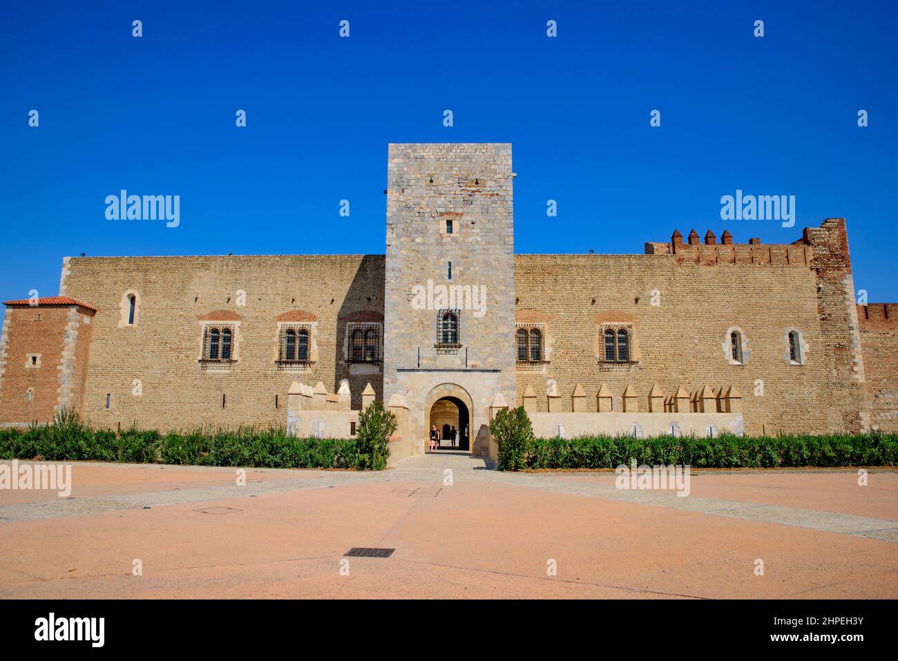 Palast der Könige von Mallorca (Palais des Rois de Majorque), eine Festung in Perpignan, Frankreich Stockfoto