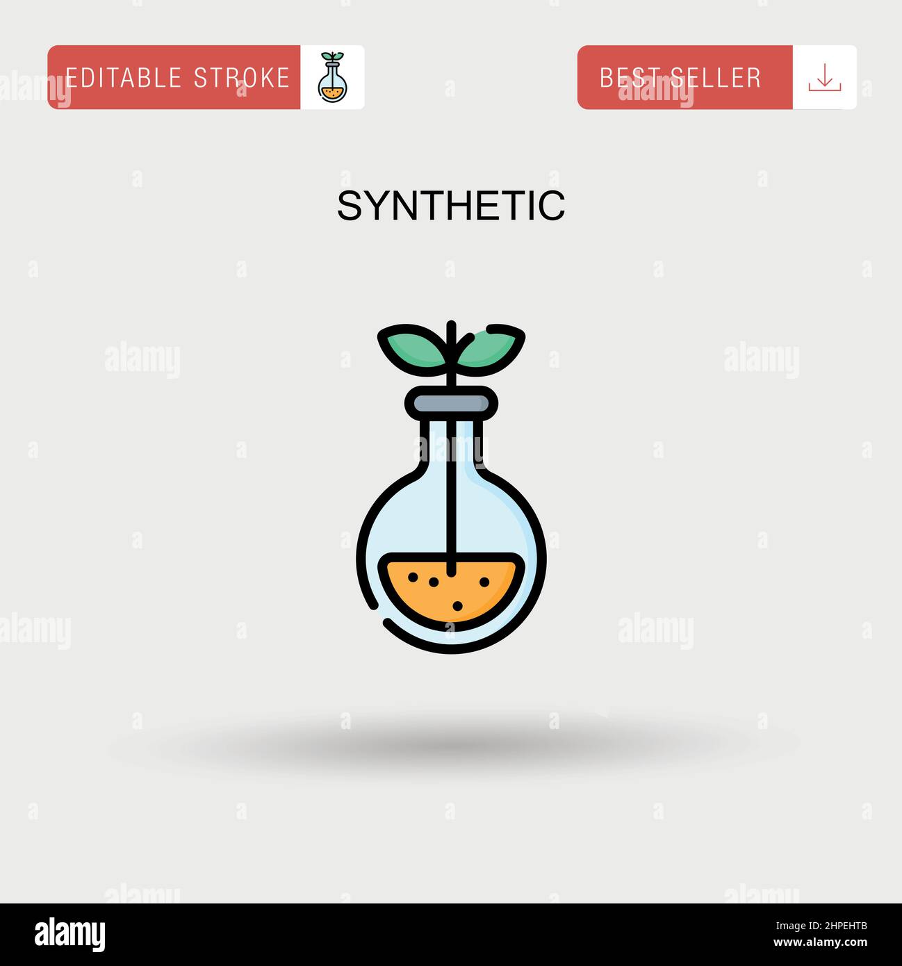 Synthetisches einfaches Vektorsymbol. Stock Vektor