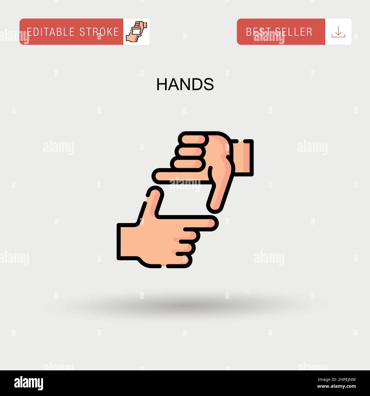 Hands Simple Vektor-Symbol. Stock Vektor