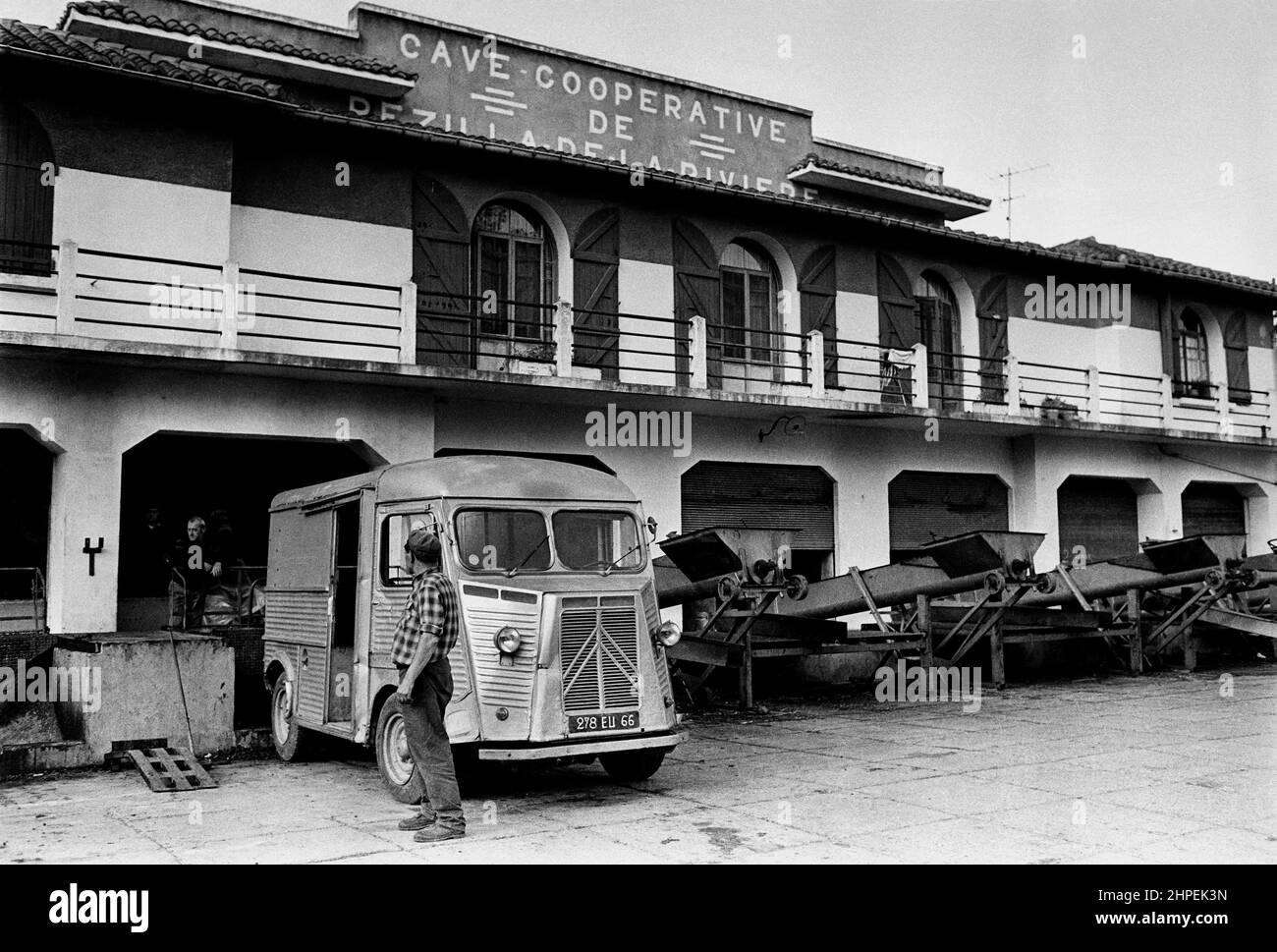 [france pyrenees orientales roussillon cotes du roussillon pezilla de la riviere Cave Cooperative] Stockfoto