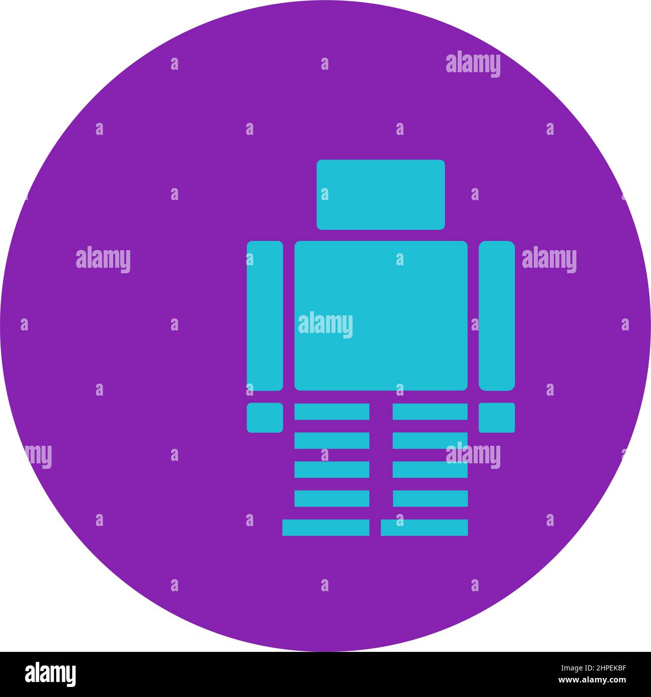 Roboter in einem Kreissymbol Stock Vektor