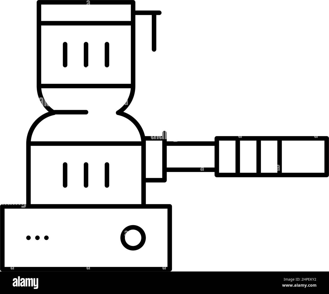 Shisha Kohlebrenner Linie Symbol Vektor Illustration Stock Vektor