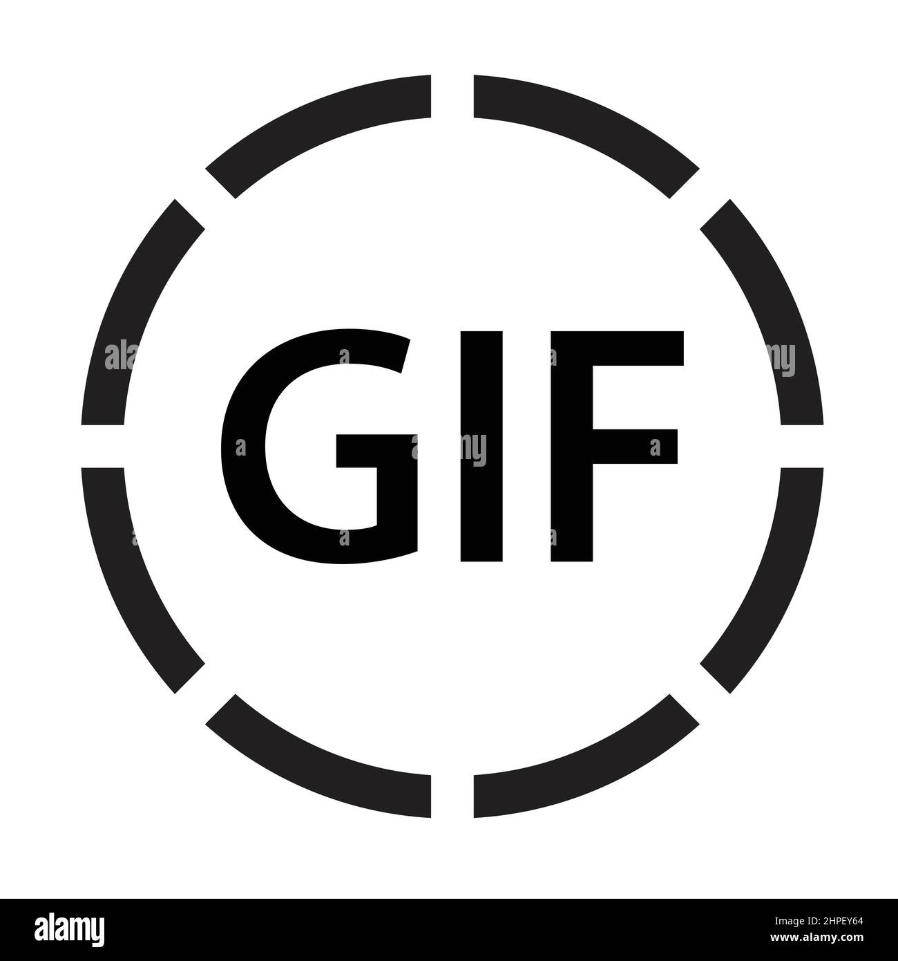 GIF-Symbolvektor für Grafikdesign, Logo, Website, Social Media, mobile App, UI-Abbildung Stock Vektor