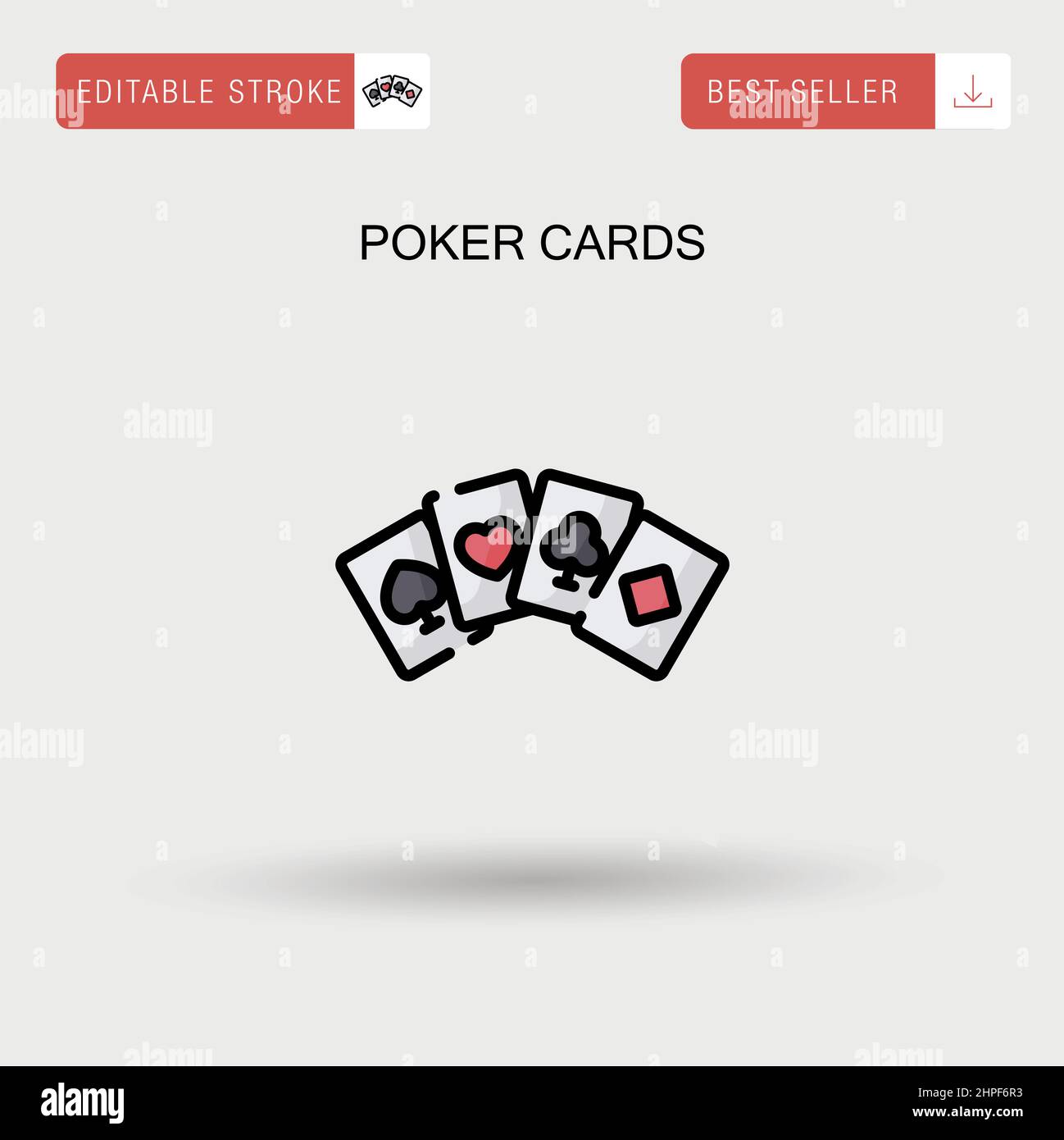 Poker-Karten einfaches Vektor-Symbol. Stock Vektor Poker-Karten einfaches Vektor-Symbol. Stock Vektor